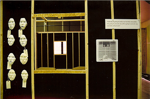 faces and barrack window