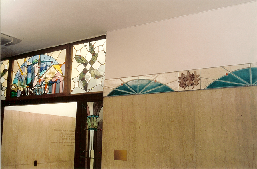 Brookline Court sidelight and tile
